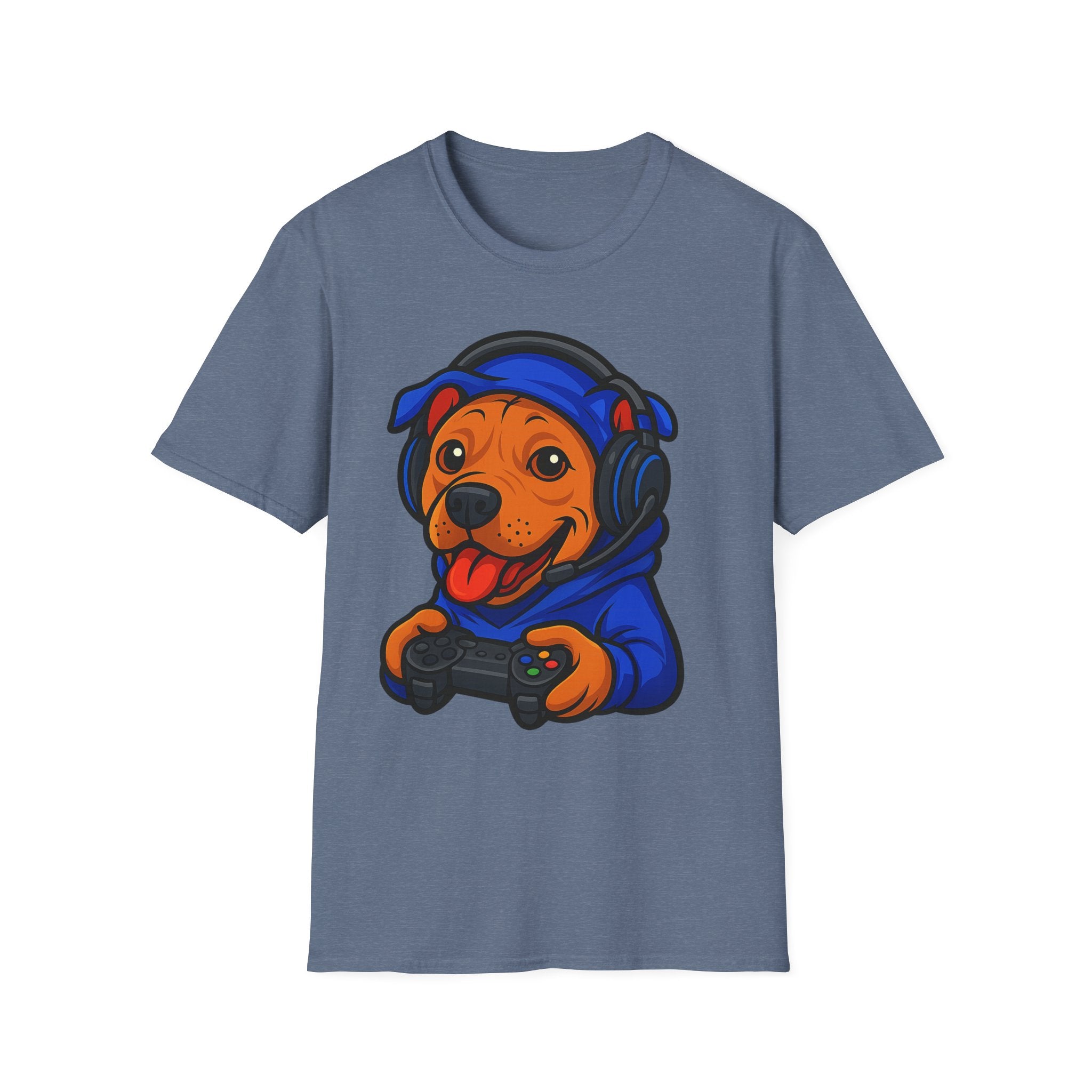 Gamer Dog Graphic Tee | Cute Puppy with Headset & Controller T-Shirt