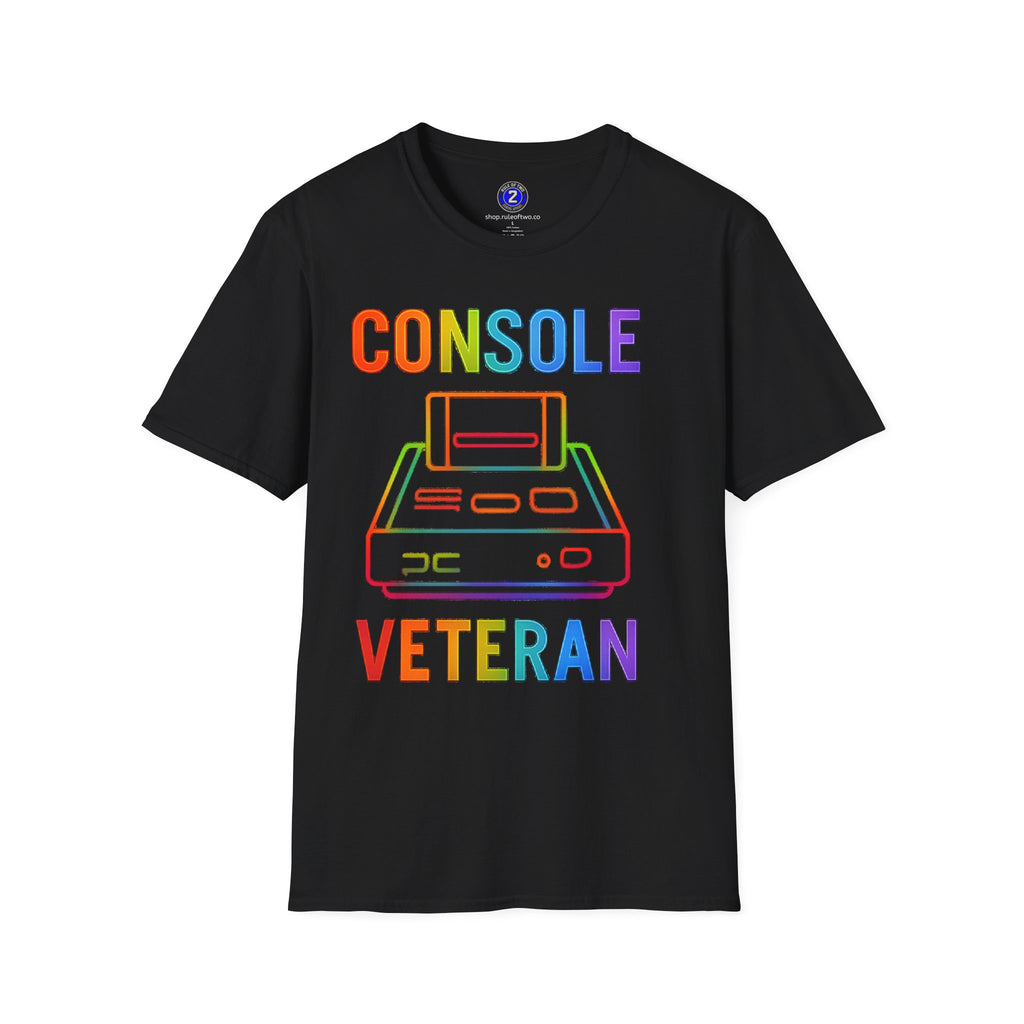Console Veteran | Retro Neon T-Shirt | Game Console Illustration Tee