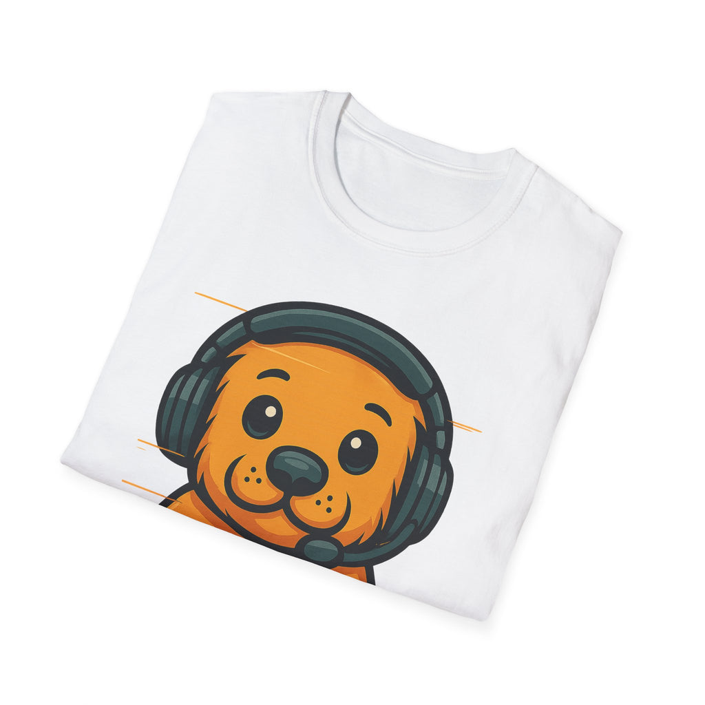 Cute Retro Gaming Puppy T-Shirt | Gamer Dog Illustration Tee